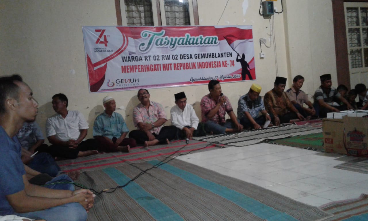 Malam Tasyakuran Hut Ri Ke Desa Gemuhblanten